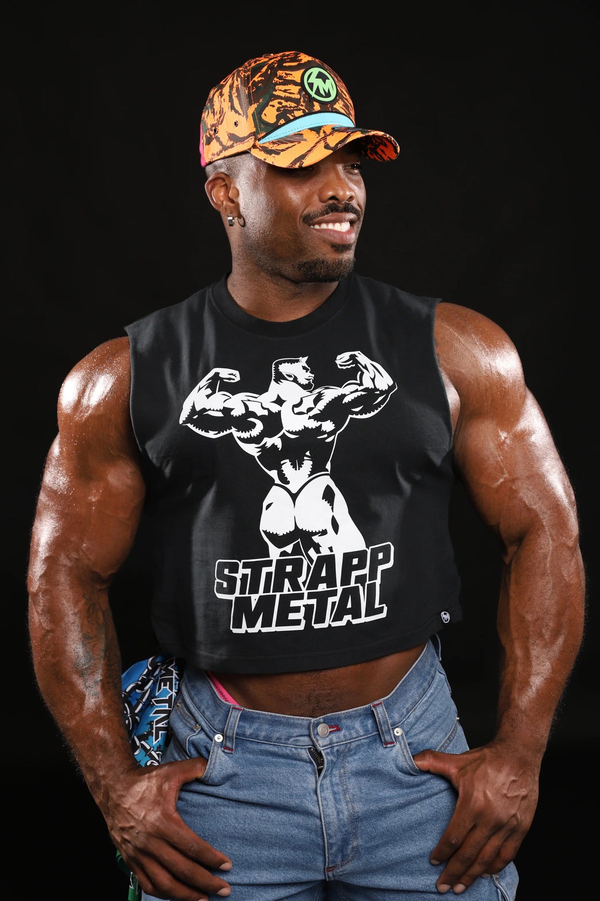 Strapp Metal 'Gym Devil' Rocker Crop Tank