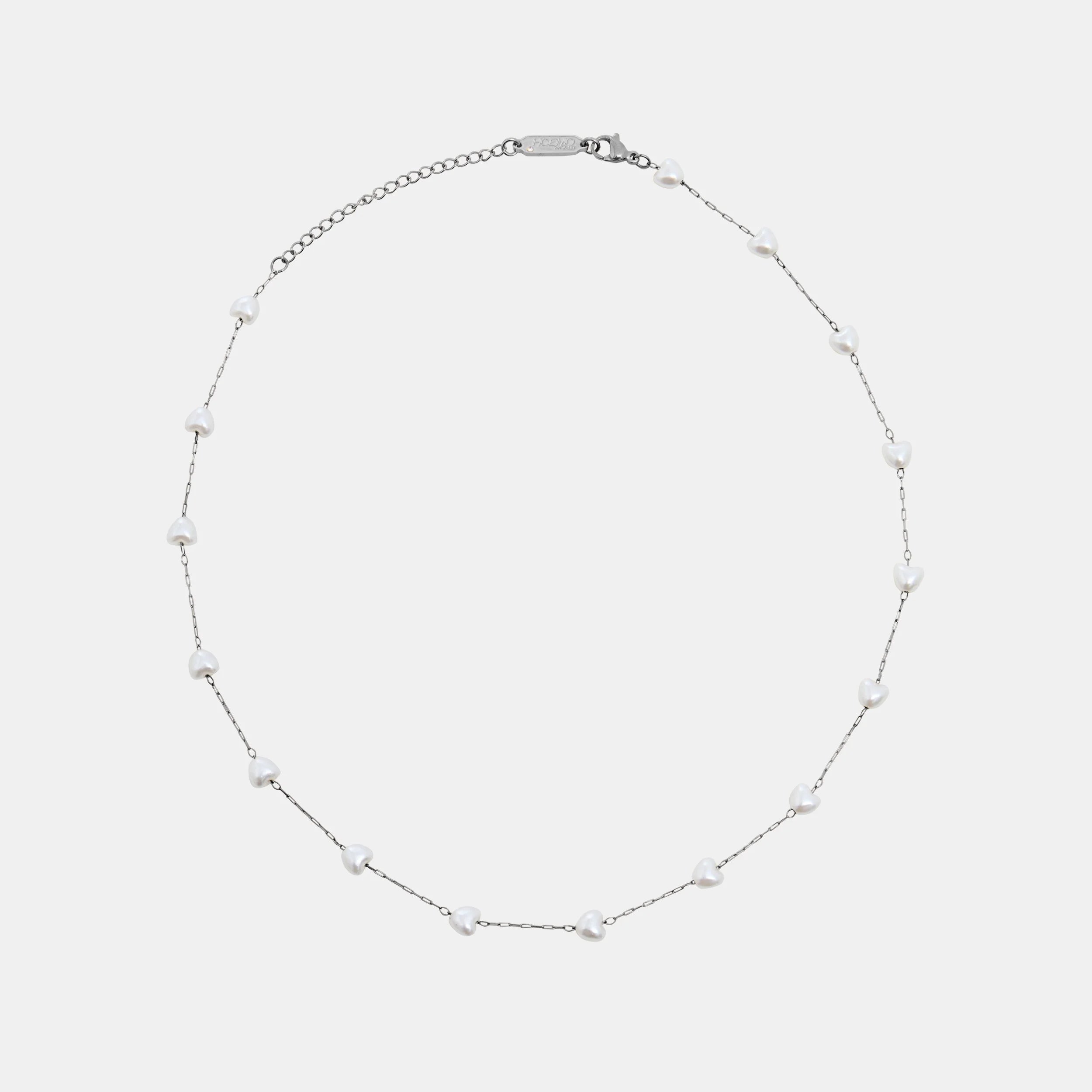 HEART PEARL SKINNY CHOKER NECKLACE
