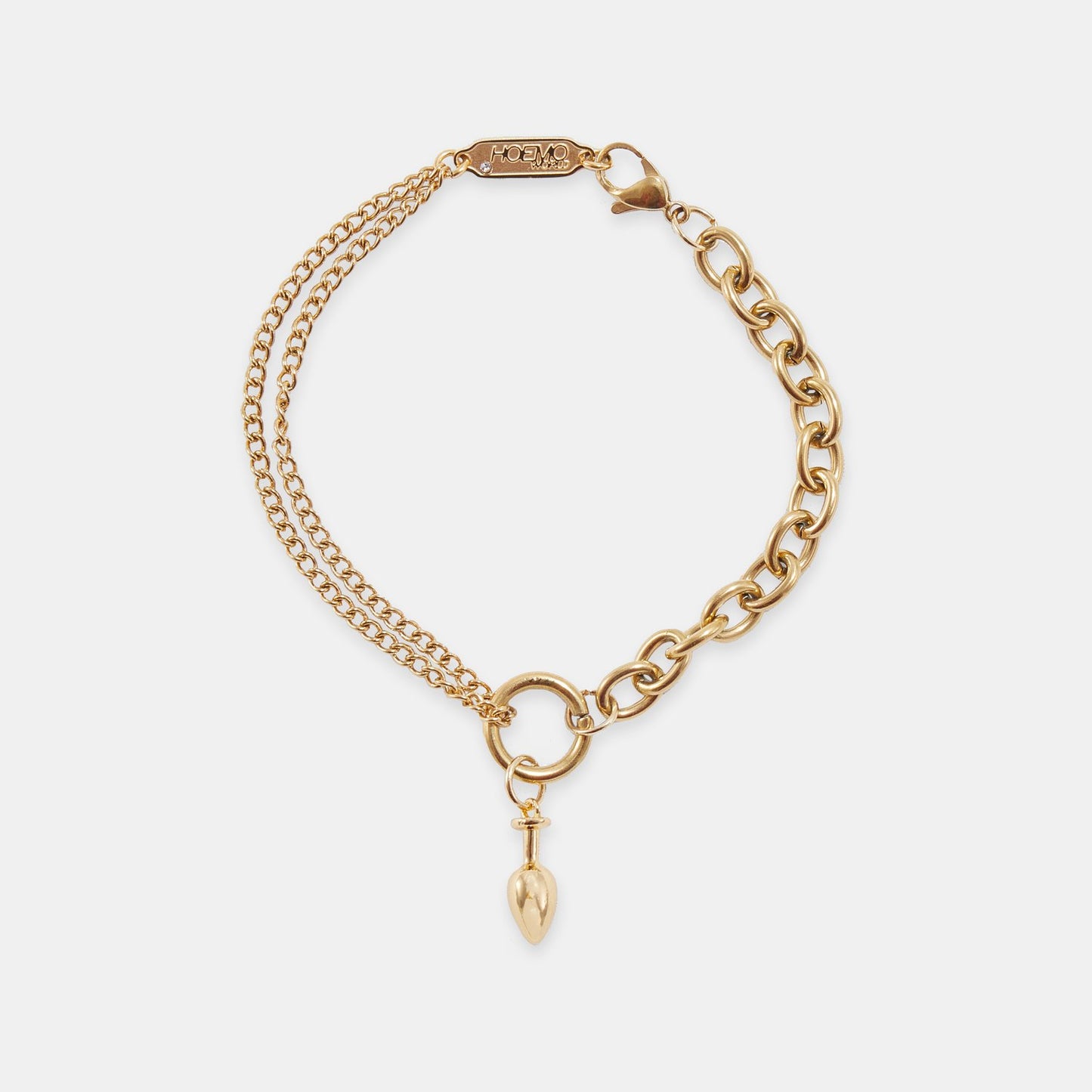 BUTT PLUG CHARM MIX CHAIN BRACELET Gold