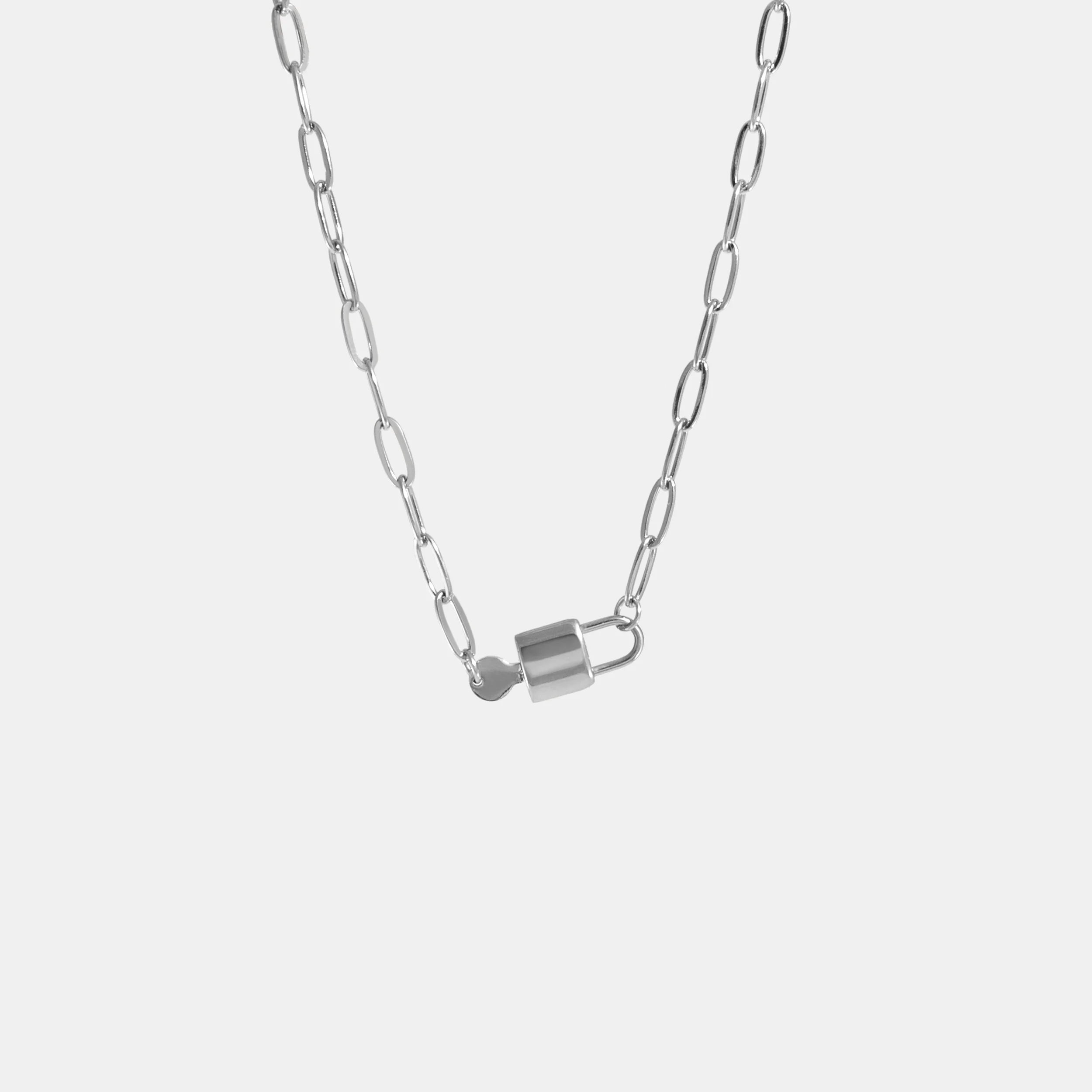 PADLOCK N' KEY CHAIN NECKLACE
