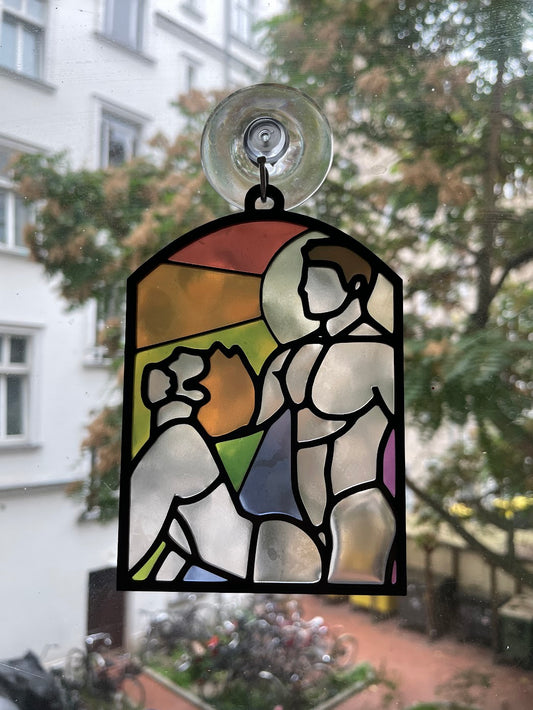 "Look Up" Kinky Stained Glass Style Resin Art