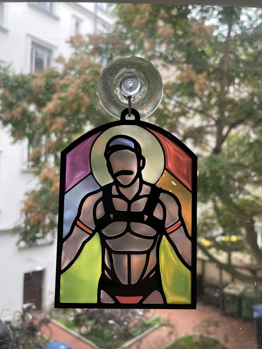 "Pride Prayer" Kinky Stained Glass Style Resin Art