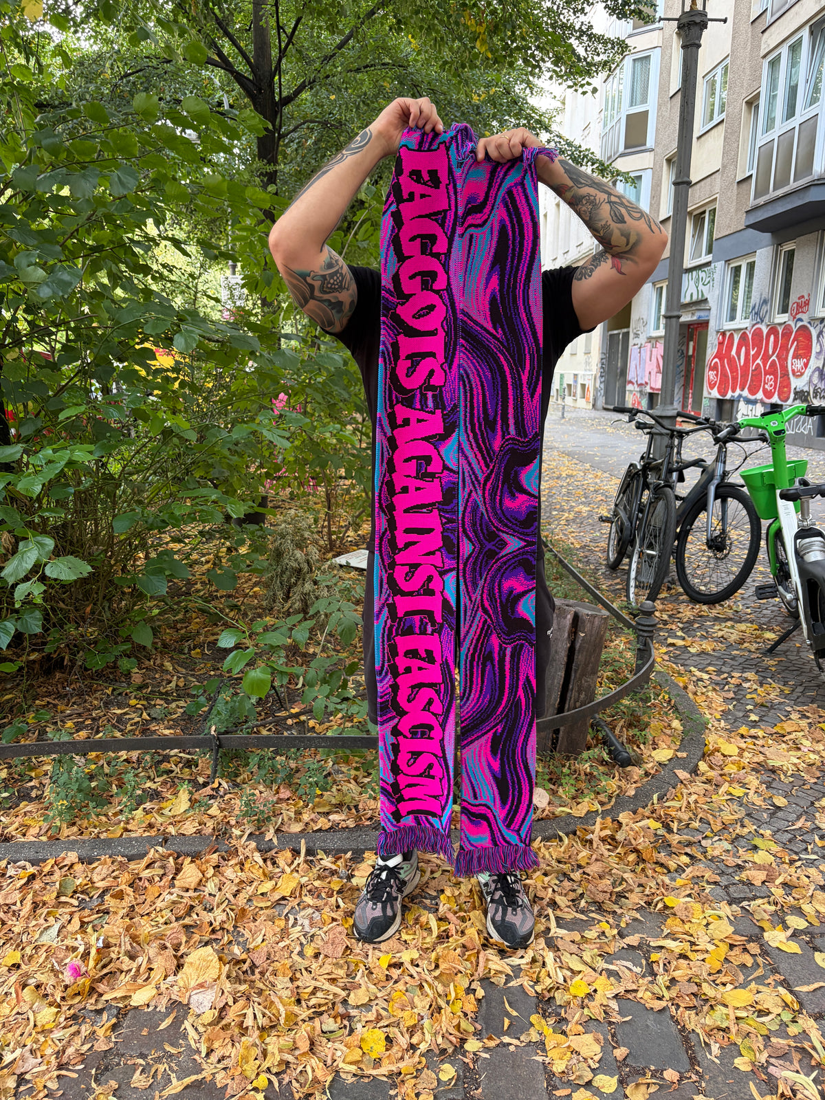 KK Scarf "F*GGOTS AGAINST FASCISM"