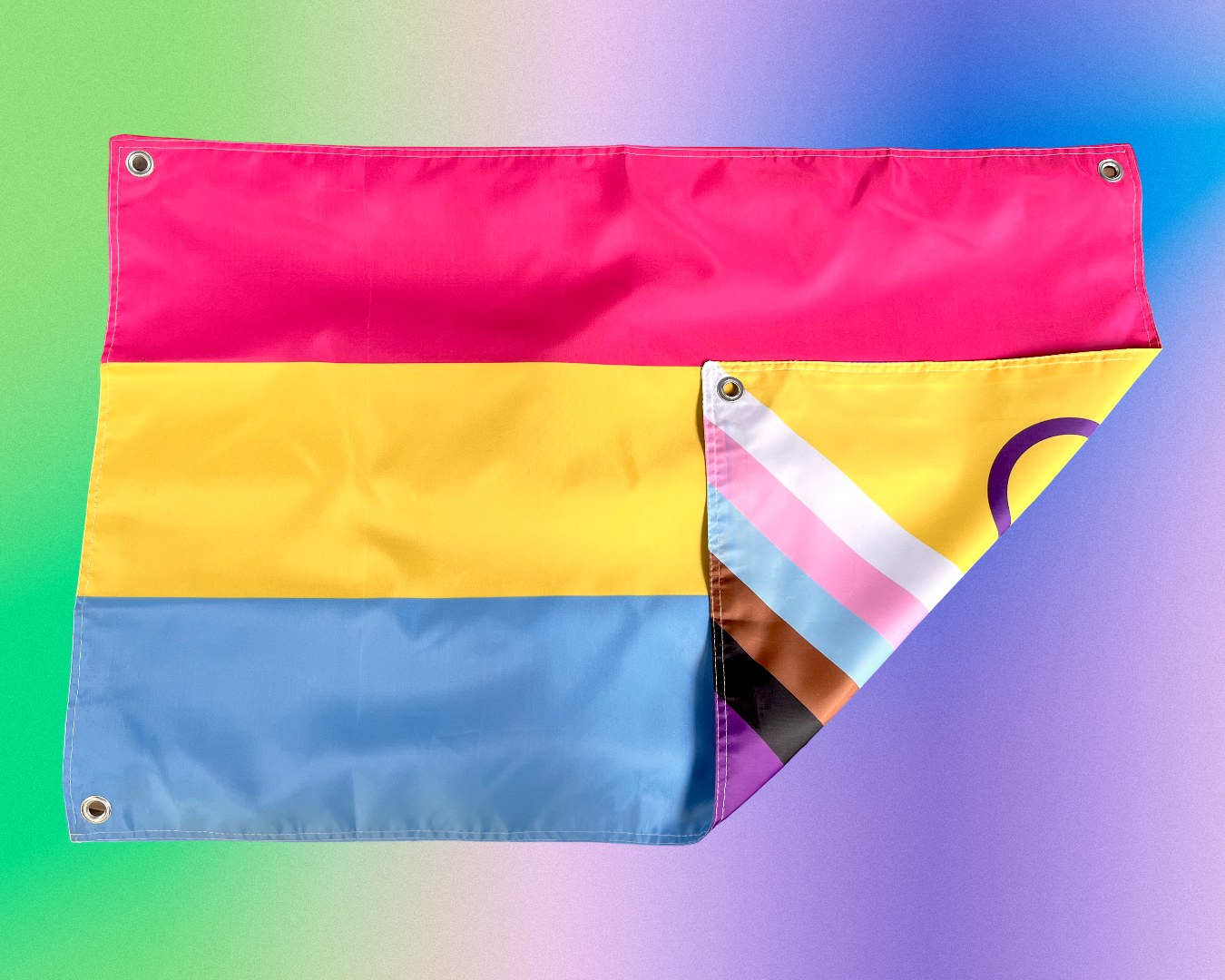 Double-sided Pride Flag "Progressive/Pan" 60x90 cm
