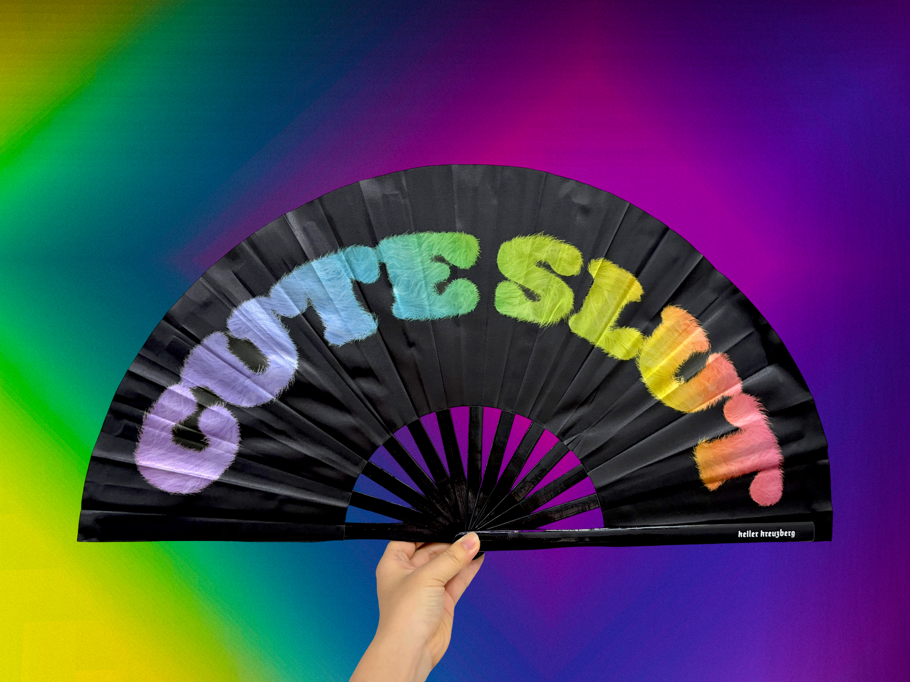 KK Fan "Fluffy Cute Slut" Rainbow