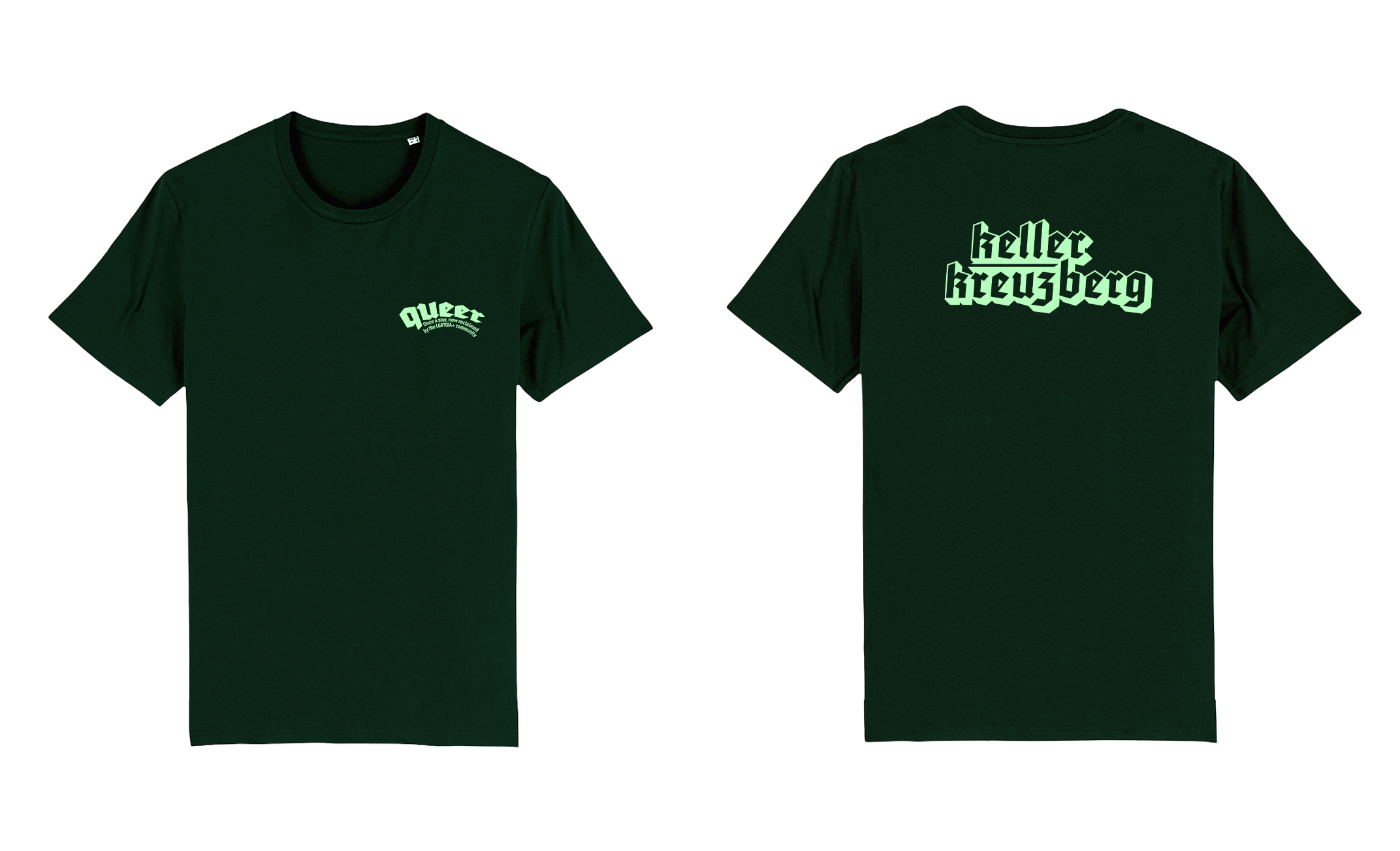 KK Tee "Queer 2.0" Pine Green/Mint