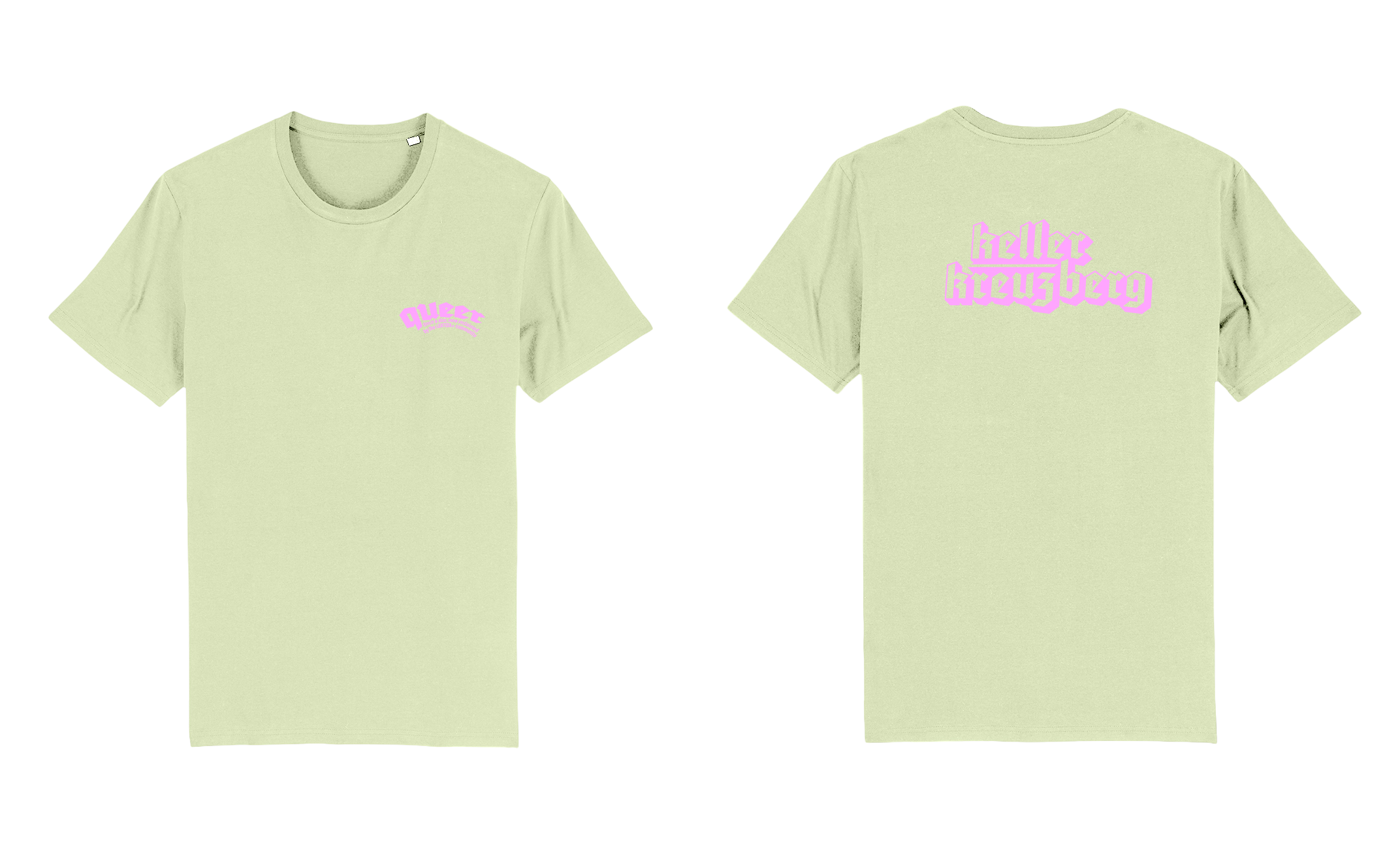 KK Tee "Queer 2.0" Soft Lime/Pink