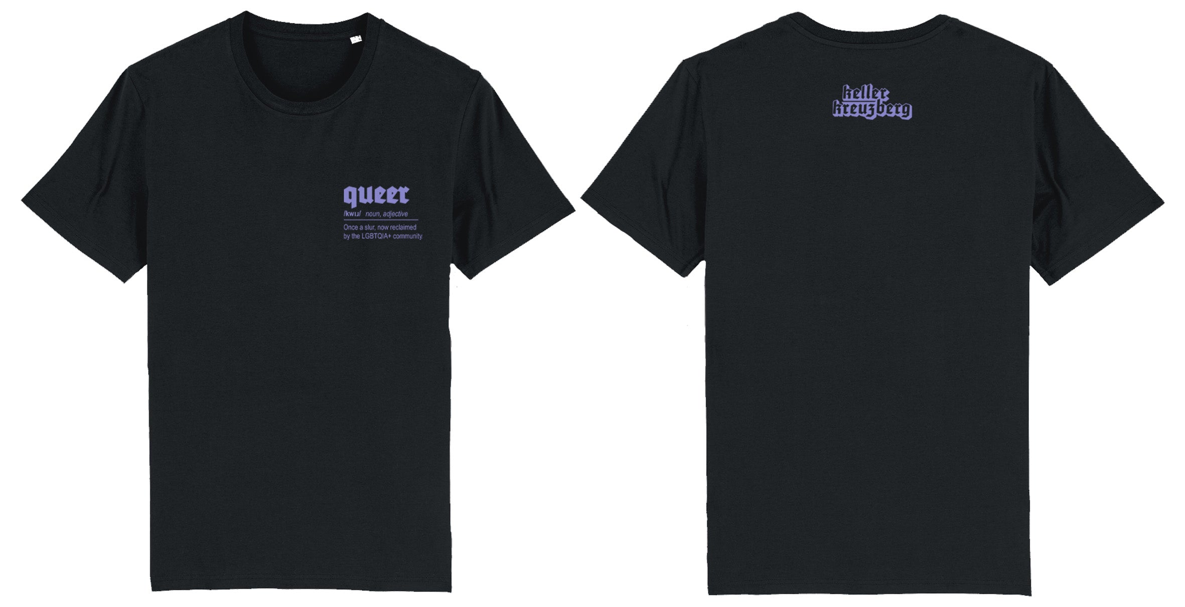 QUEER Keller Kreuzberg T-shirt black & lilac
