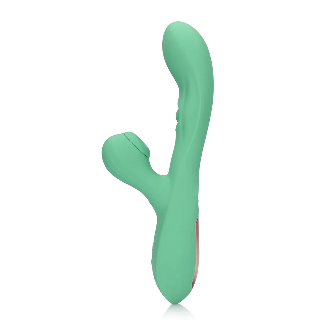 Pulse Wave and Tongue Flickering Rabbit Vibrator Blue Grass