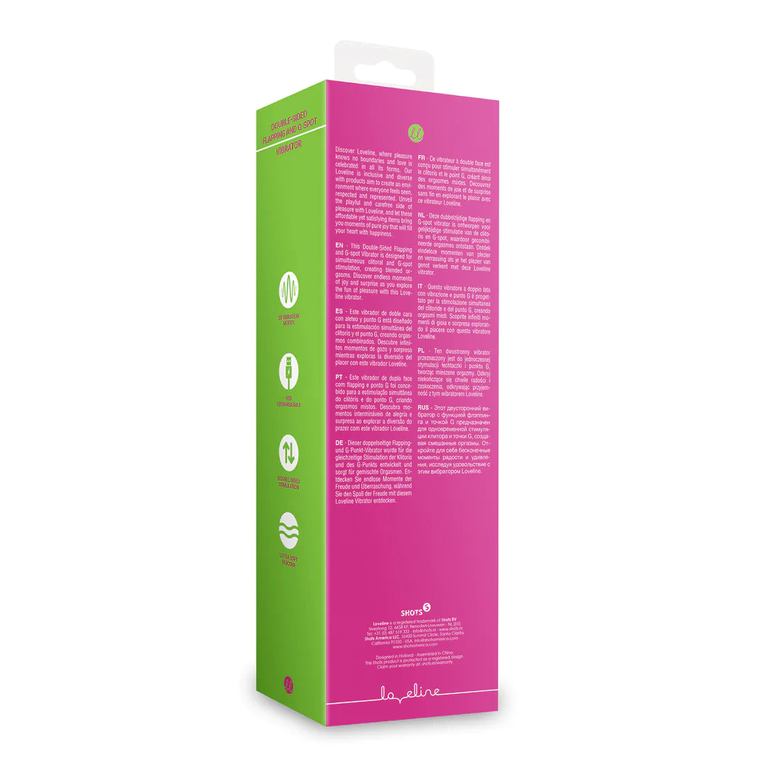 Double-Sided Flapping and G-Spot Vibrator Exuberant Pink