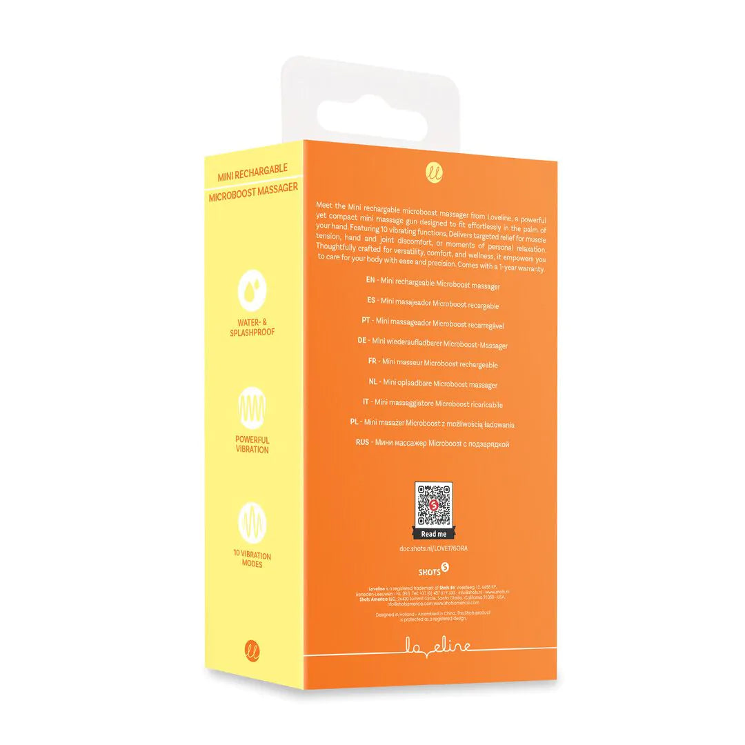 Mini Rechargable Microboost Massager Orange