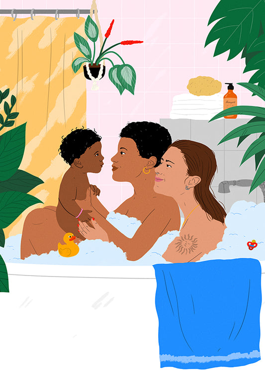 Laura Breiling "Bathtub Moms" Print A3