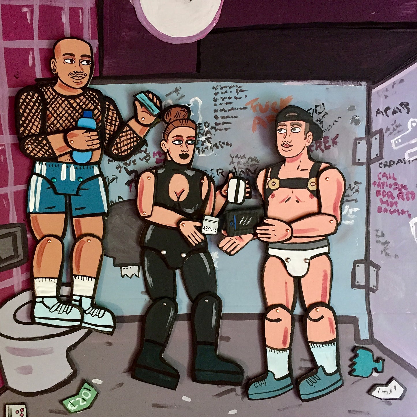 Rory Midhani "Drug Toilet” 21x21 cm