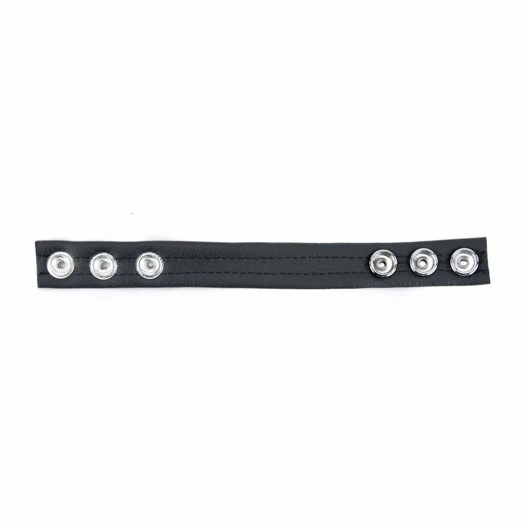 Adjustable Leather Cockring Black