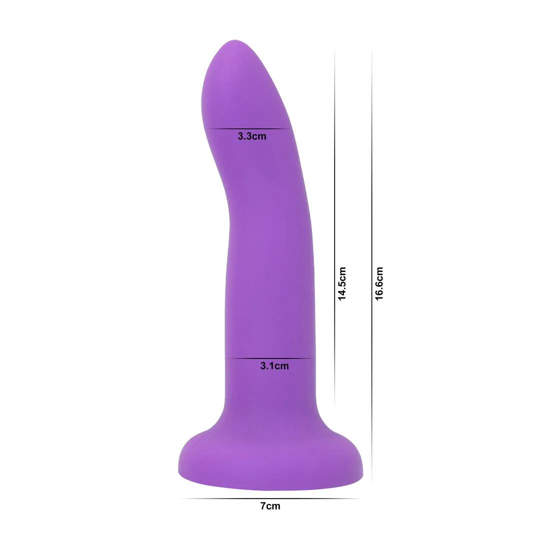 Stylish Harness Dildo Purple M/17 cm