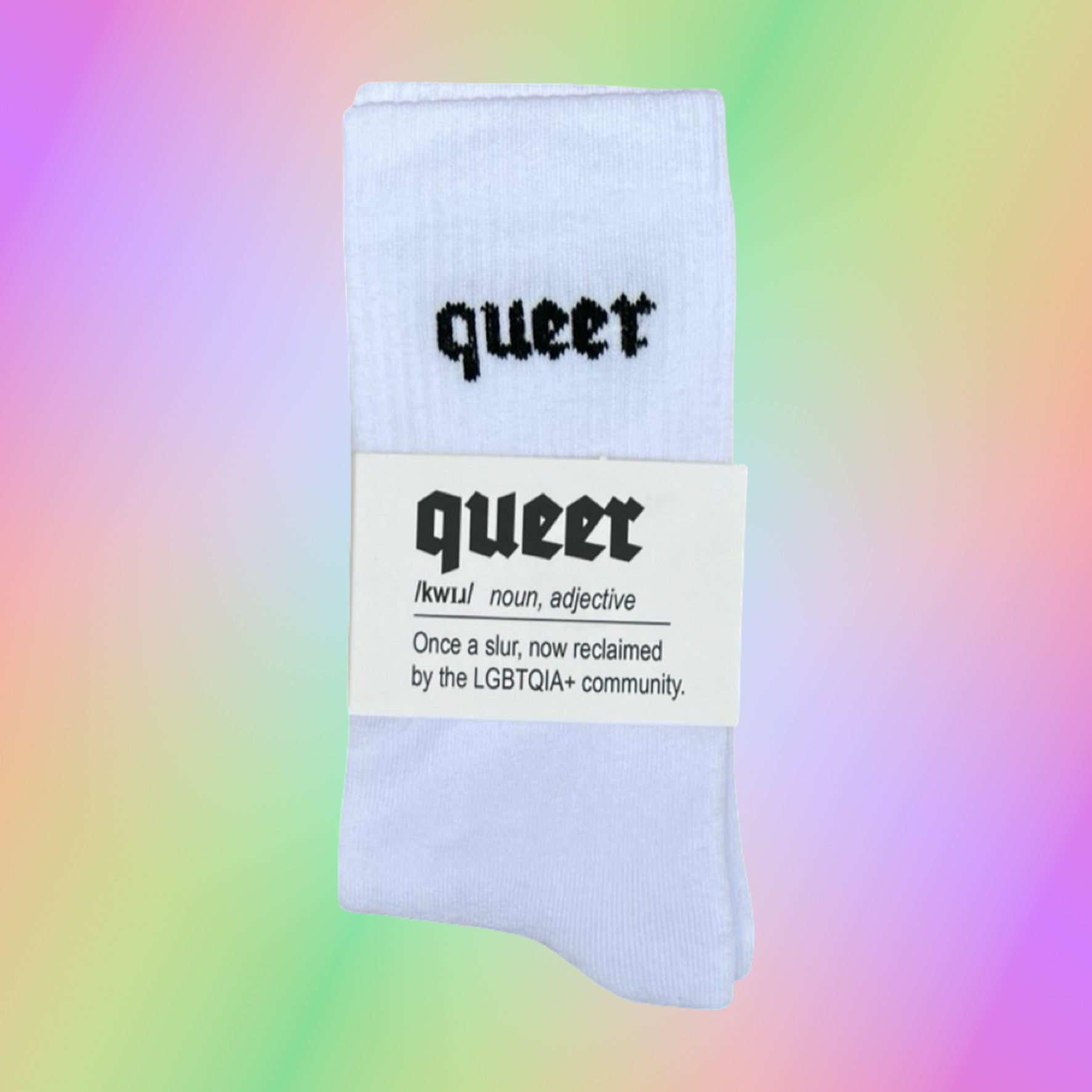 QUEER Socks - White / Black
