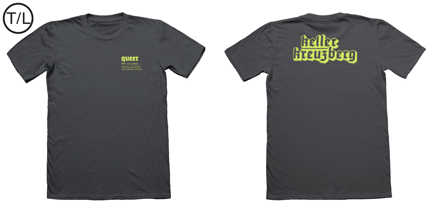 QUEER Keller Kreuzberg T-shirt - Black & Neon