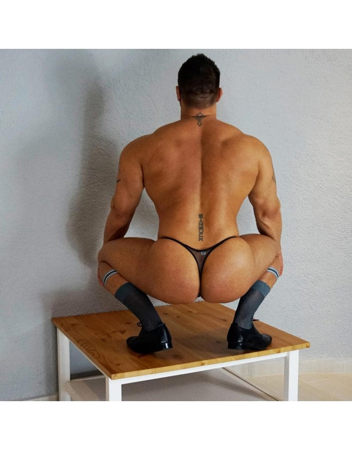 Tulle Mesh Black Thong