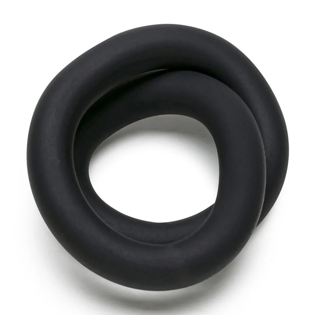 Silicone Cockring "Hefty Wrap Ring" 9"/22.9 cm Black