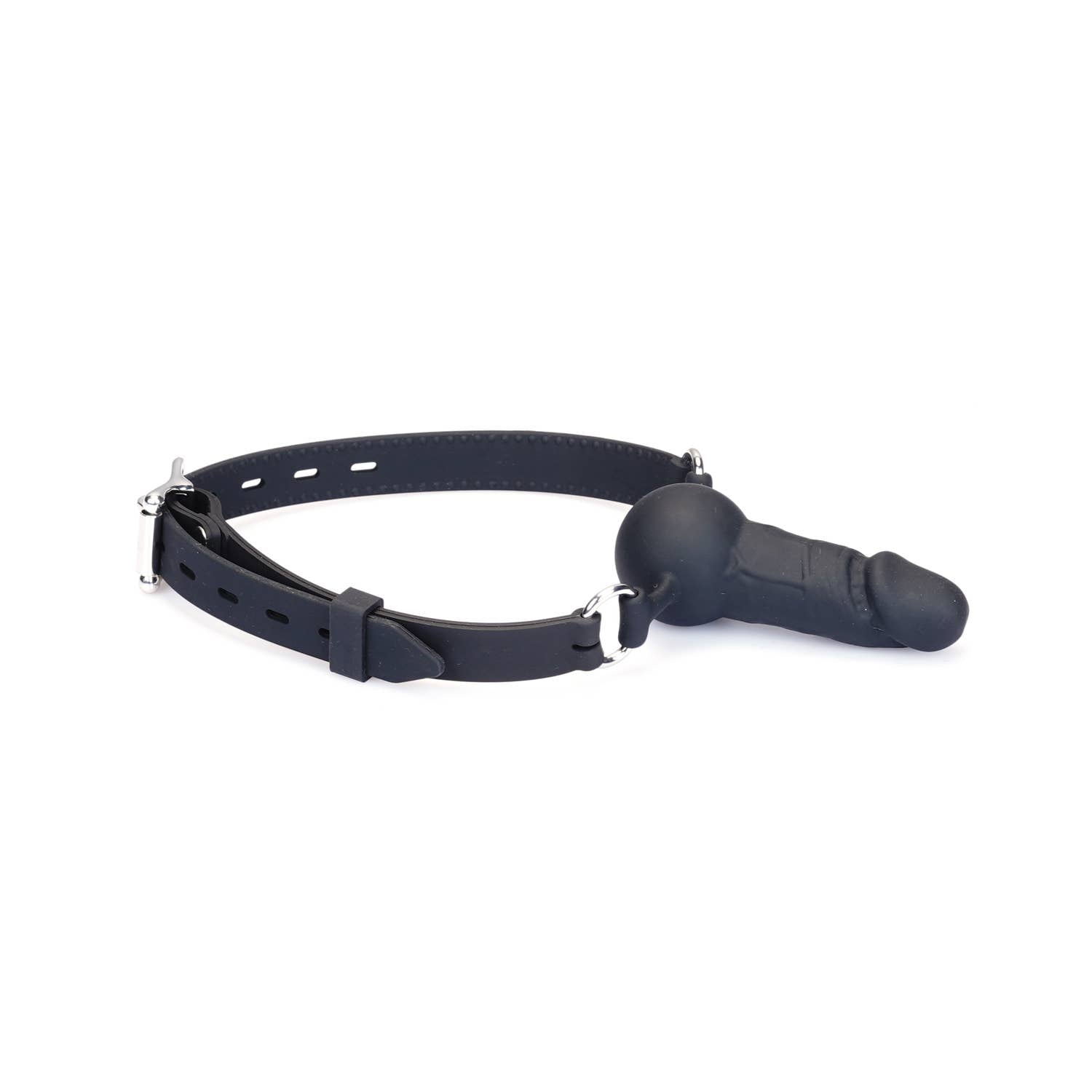 Food Grade Silicone Dildo Shape Gag with locking buck