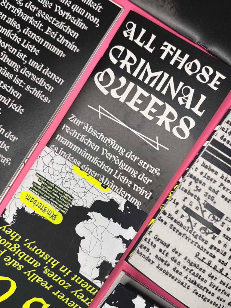"All Those Criminal Queers Long" Zine