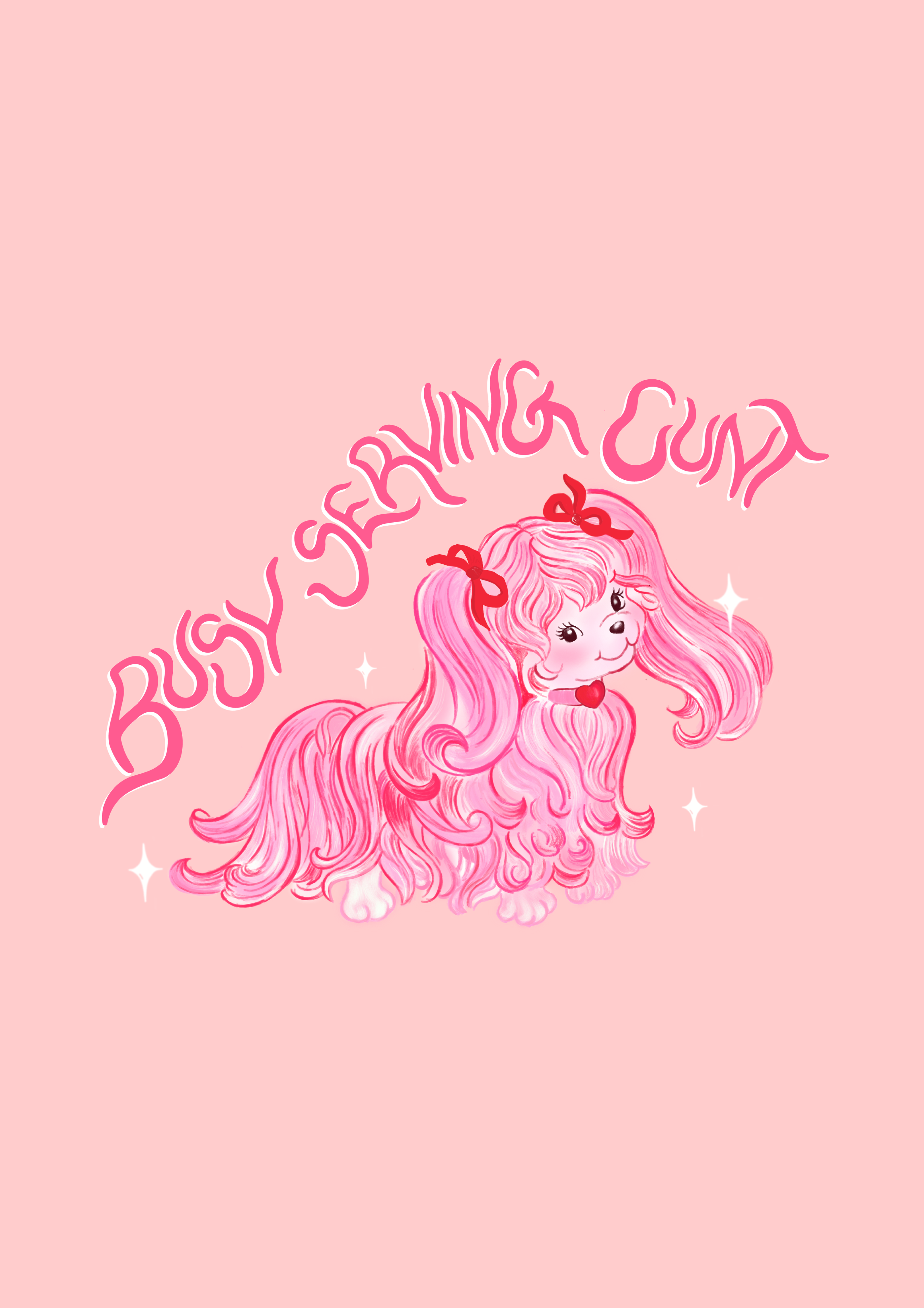 Busy serving c*nt print: A4