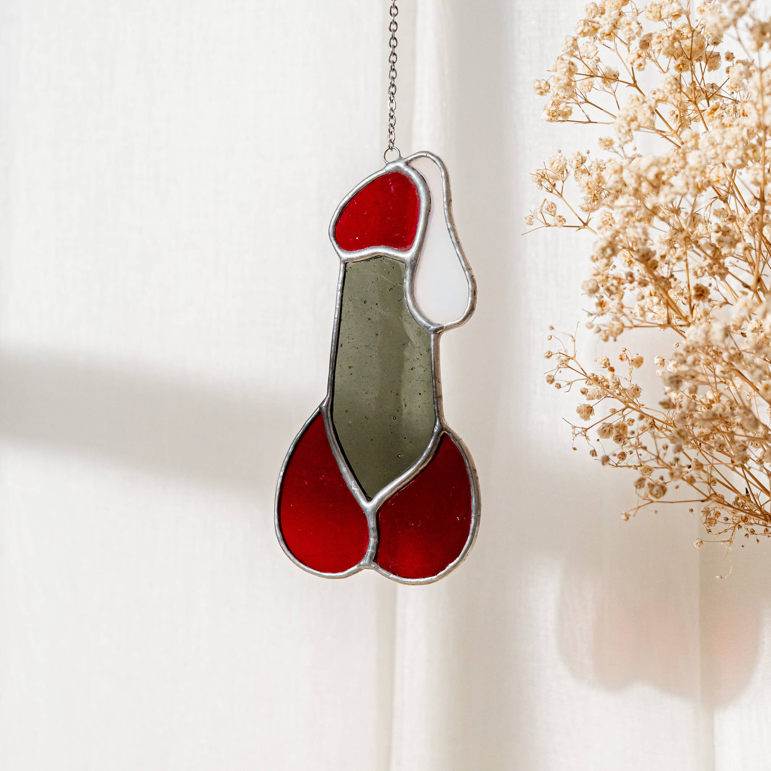 Stained Glass Penis Drip - Red & Black