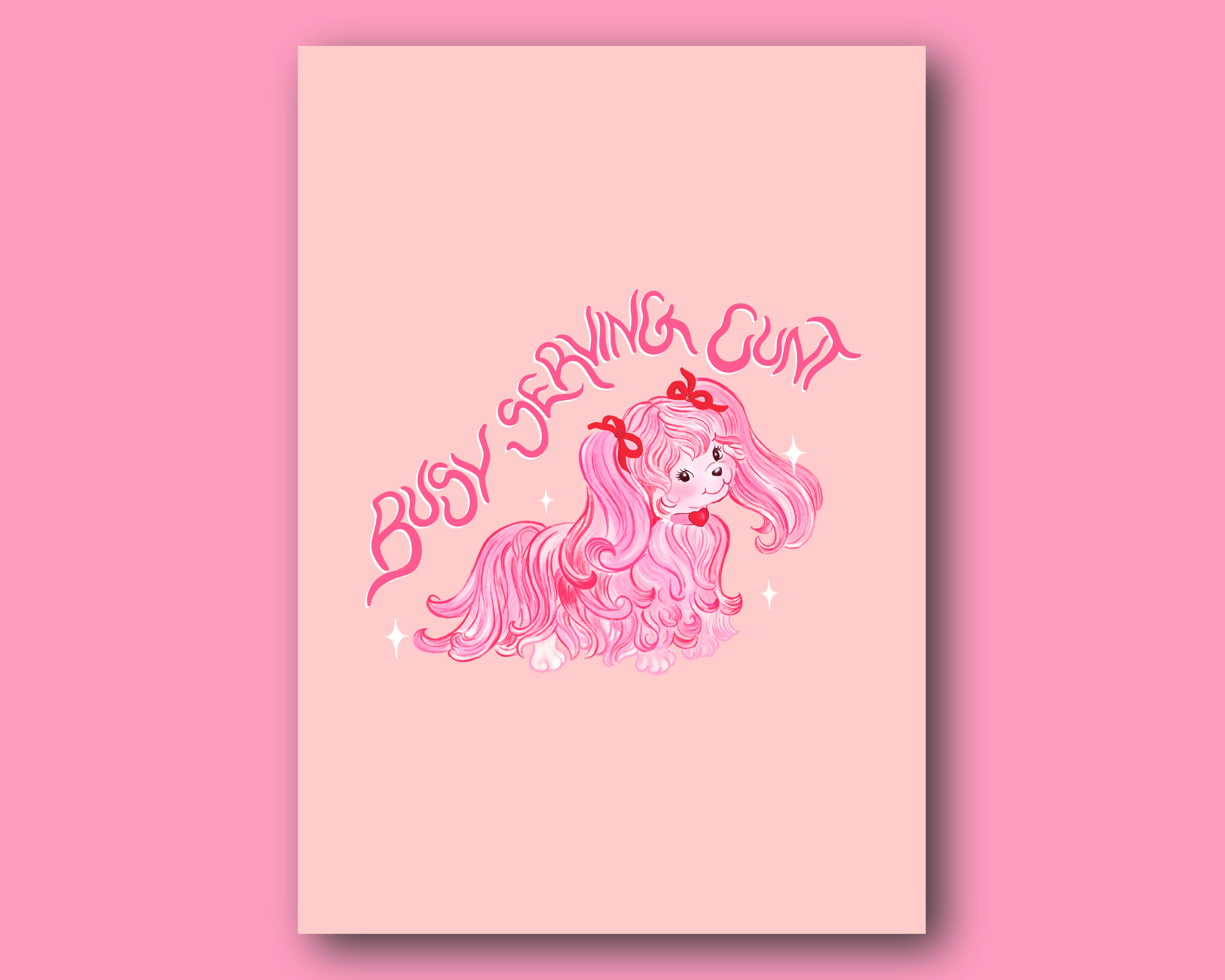Busy serving c*nt print: A4