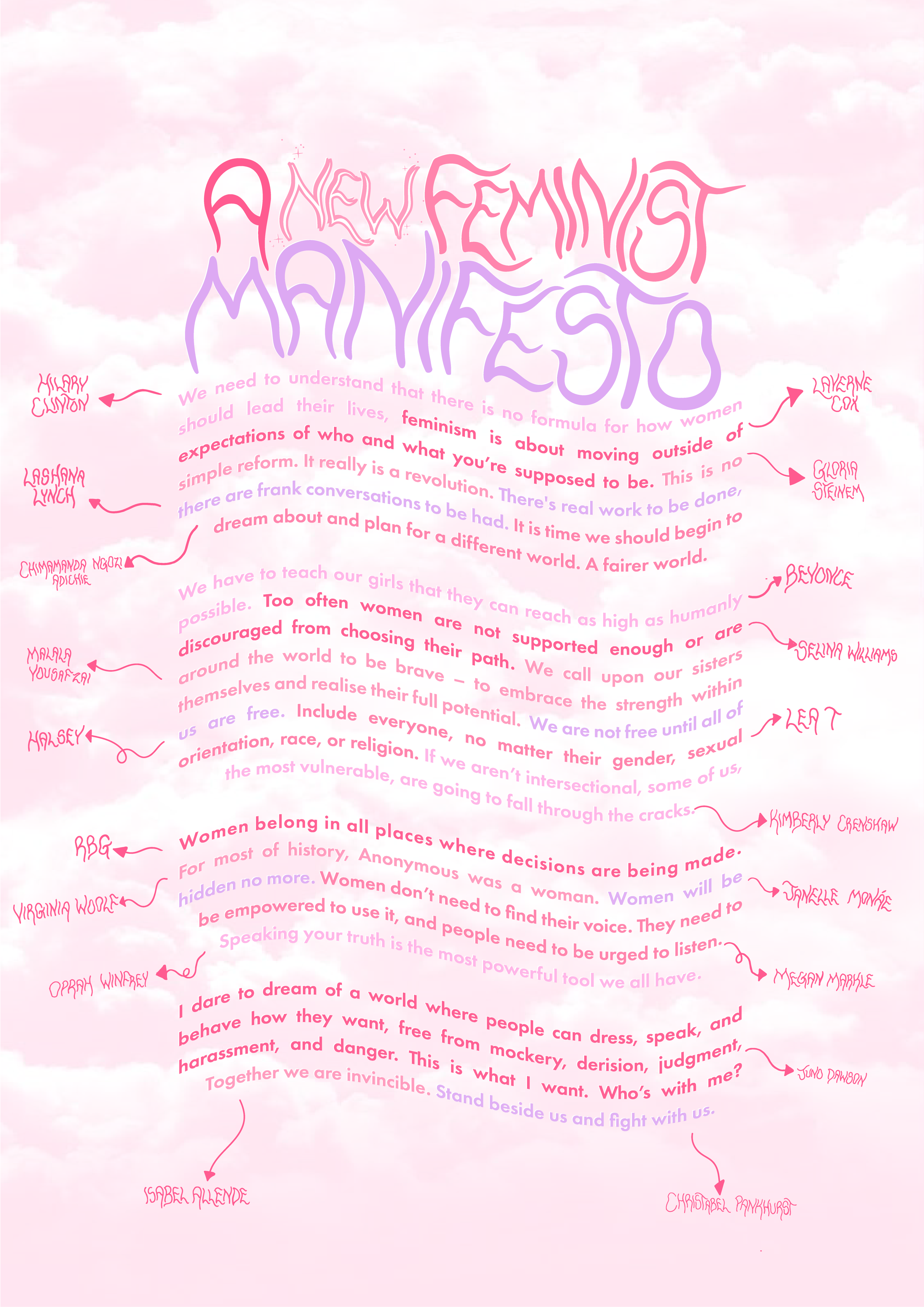 A New Feminist Manifesto Print: Black / A3