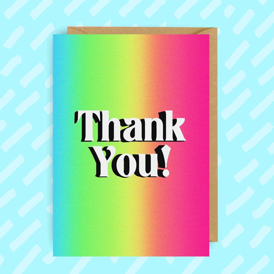 Thank You | Greeting Card | LGBT | LGBTQIA | Gay | Pride: Blank card
