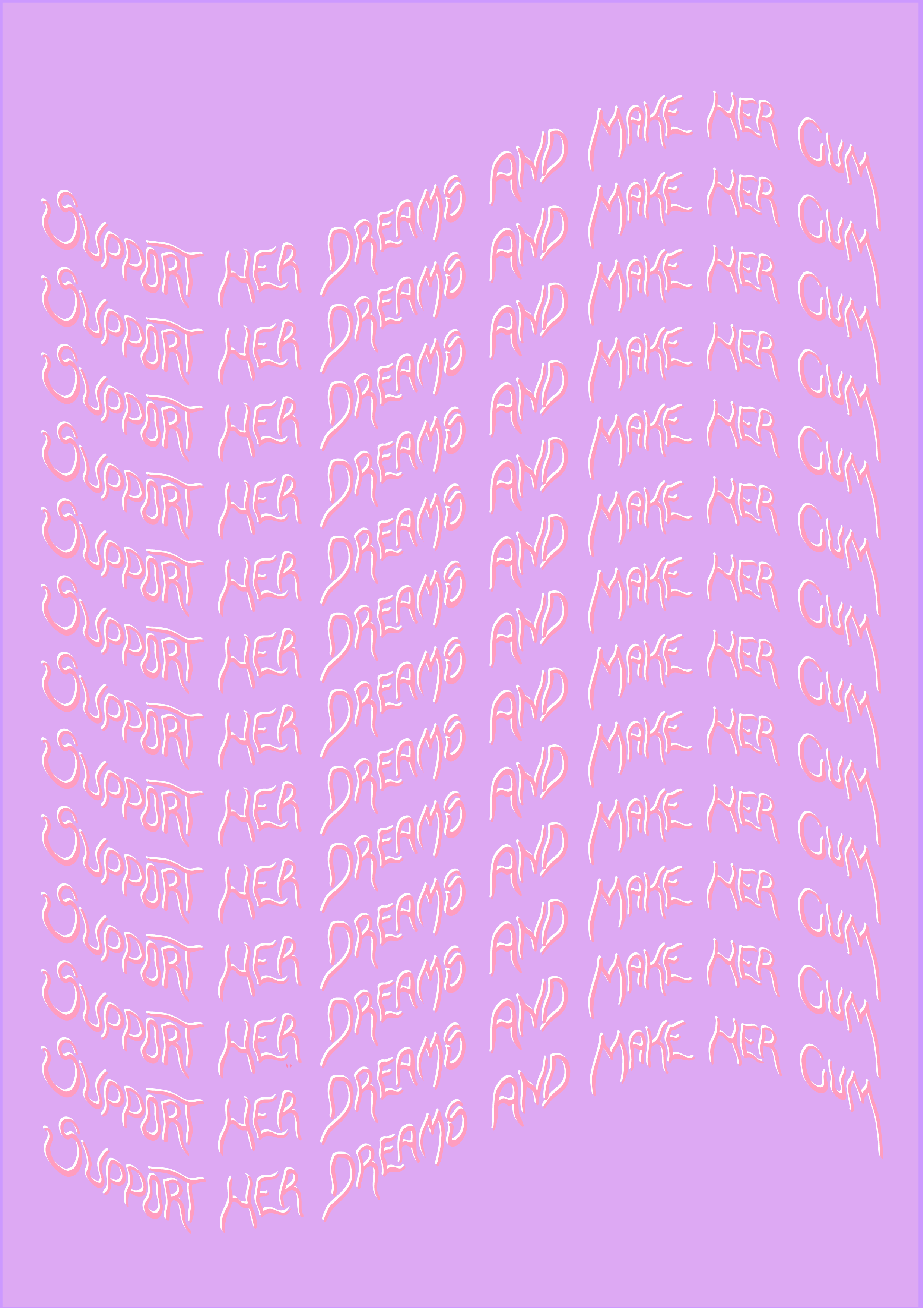 Support her dreams and make her cum: A4 lilac