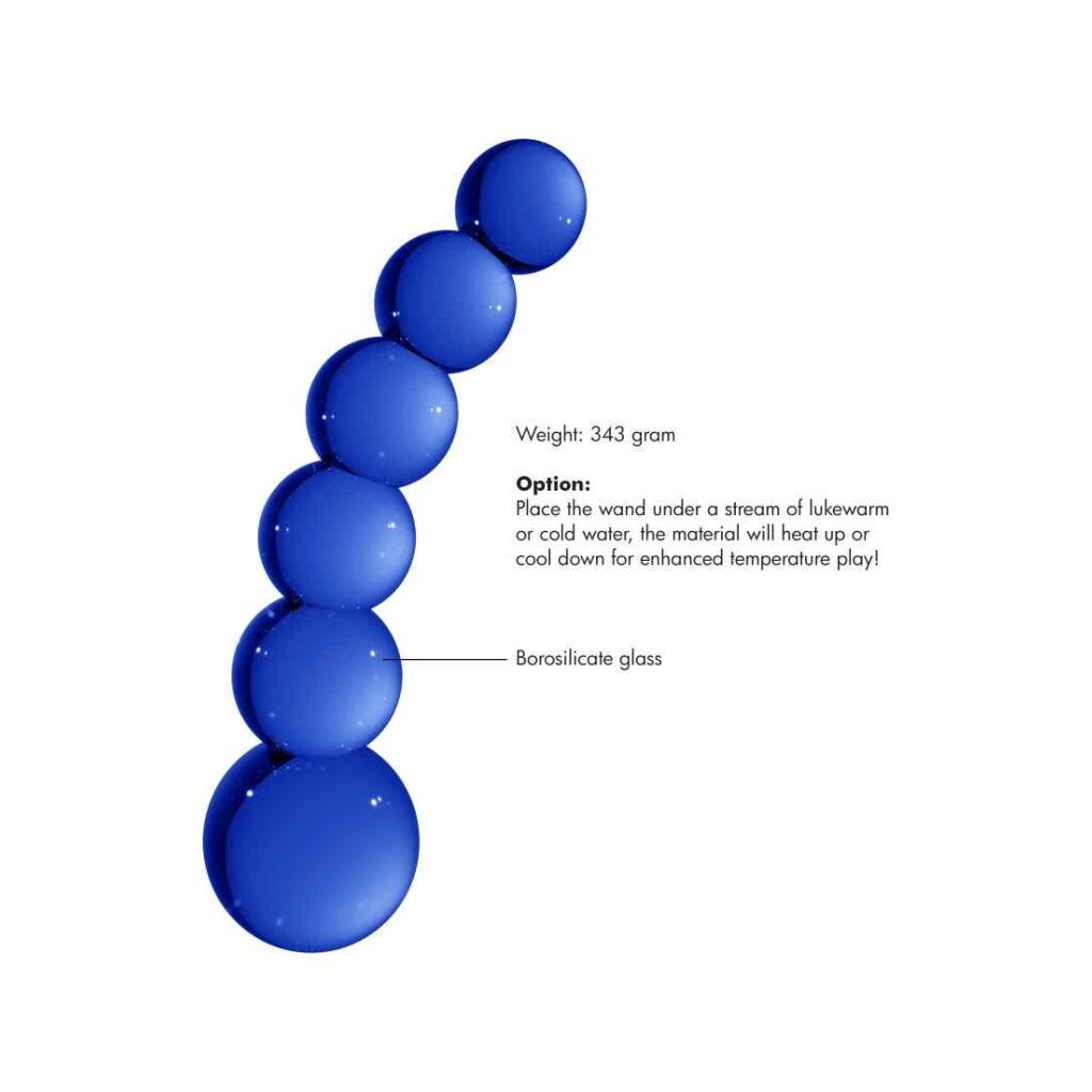 Chrystalino Planets glass dildo blue