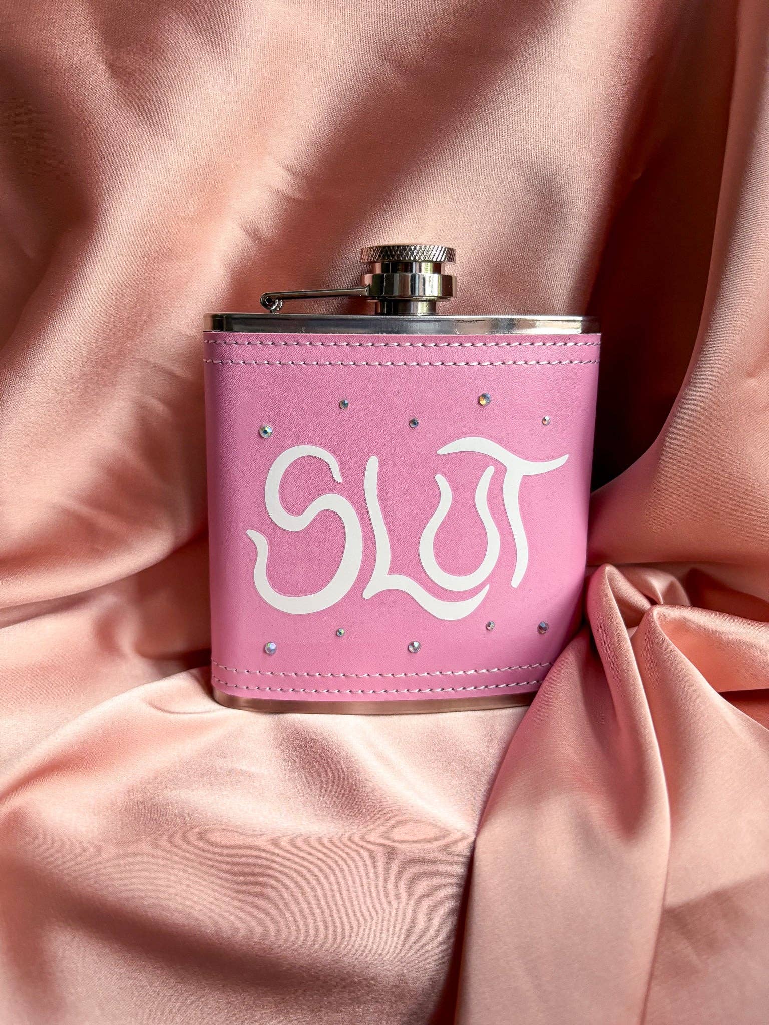 Pink slut hipflask