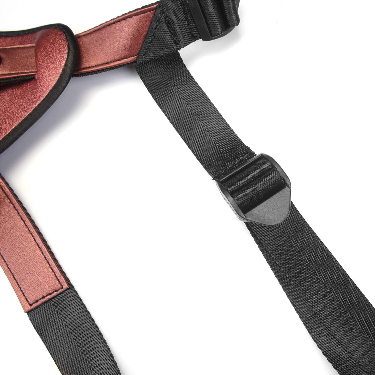 Rose Pink PU Leather Strap-on Harness