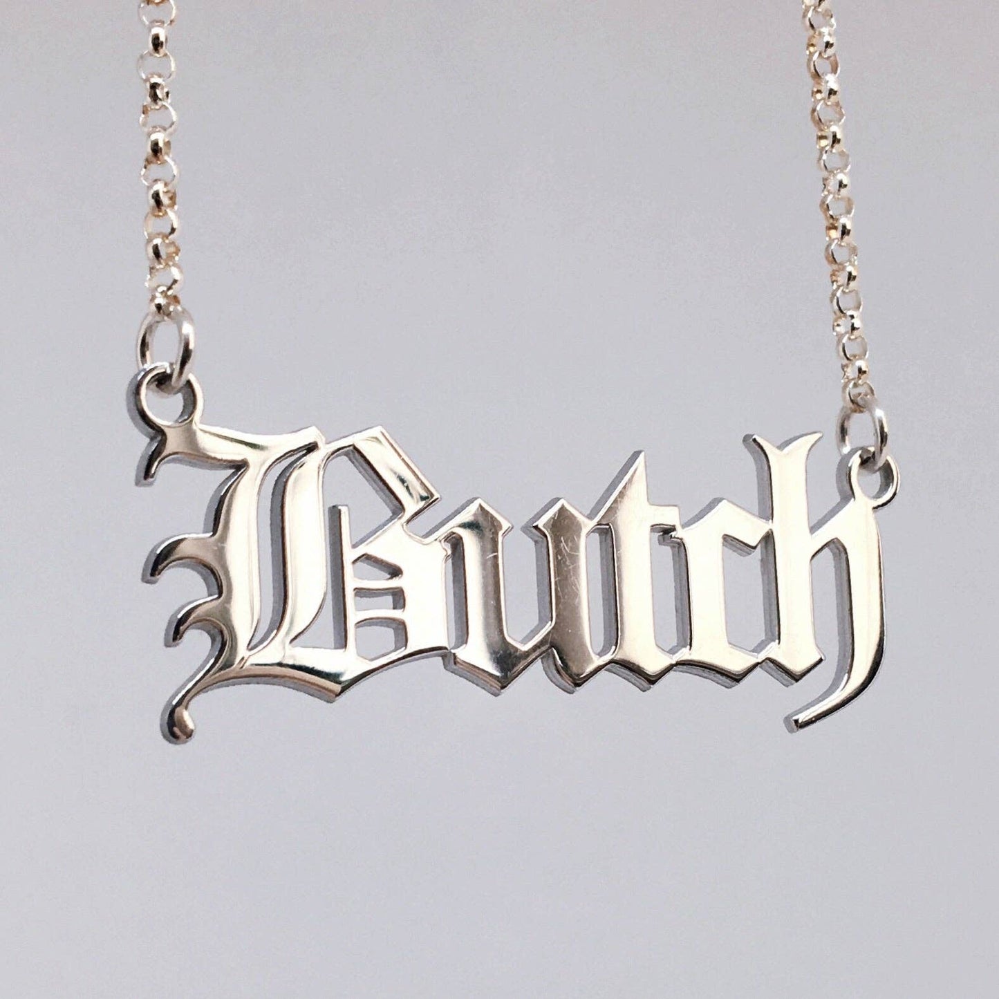 Butch Nameplate Necklace