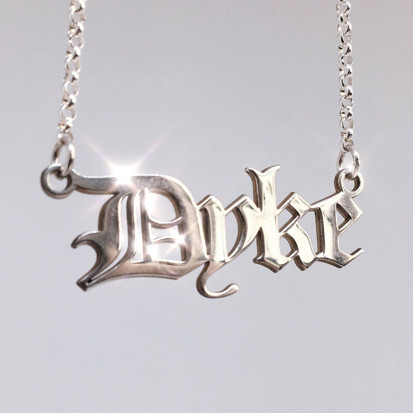 Dyke Nameplate Necklace