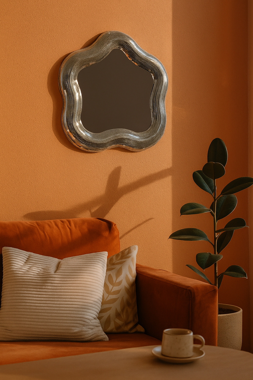Flower disco mirror
