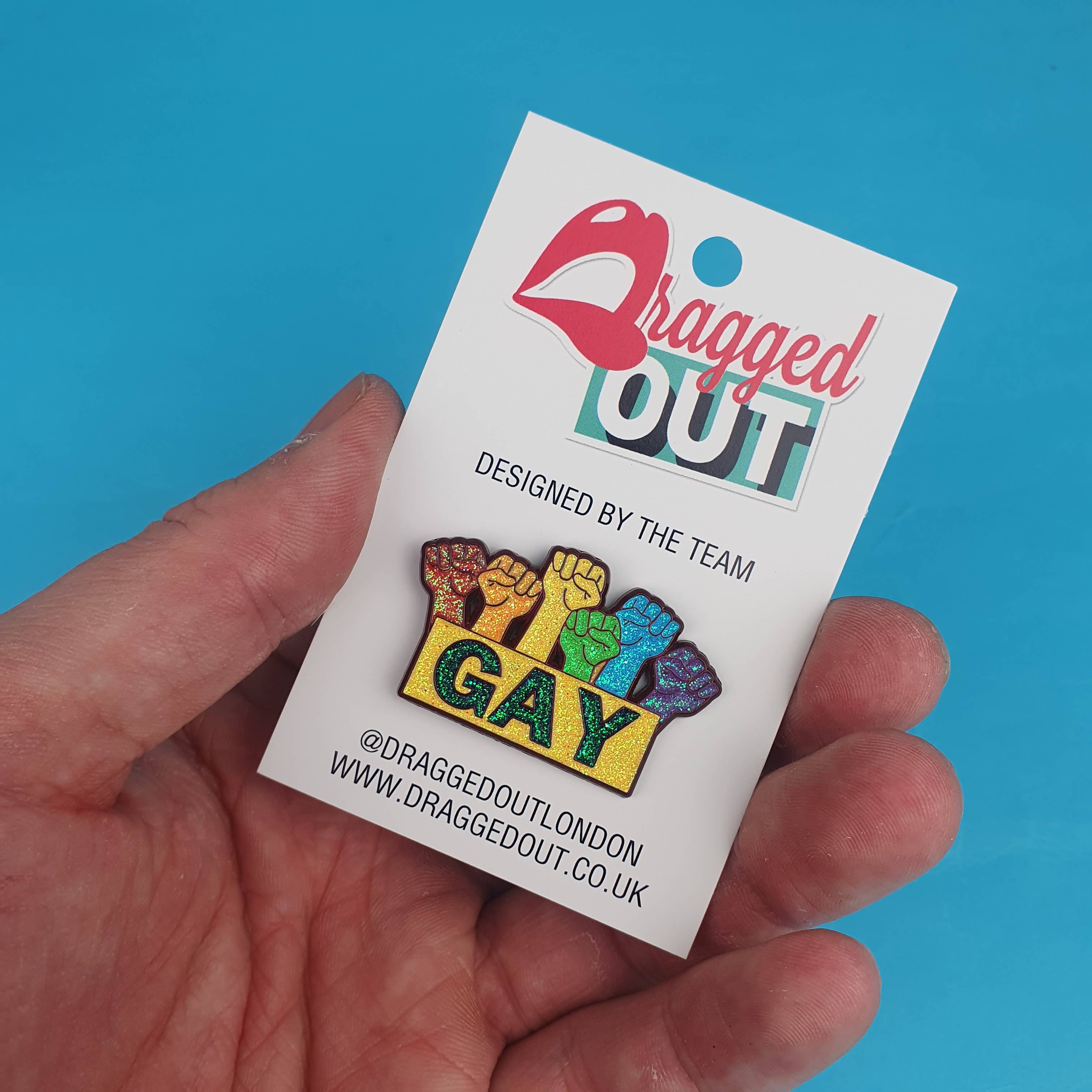 Gay Fists Pin Badge
