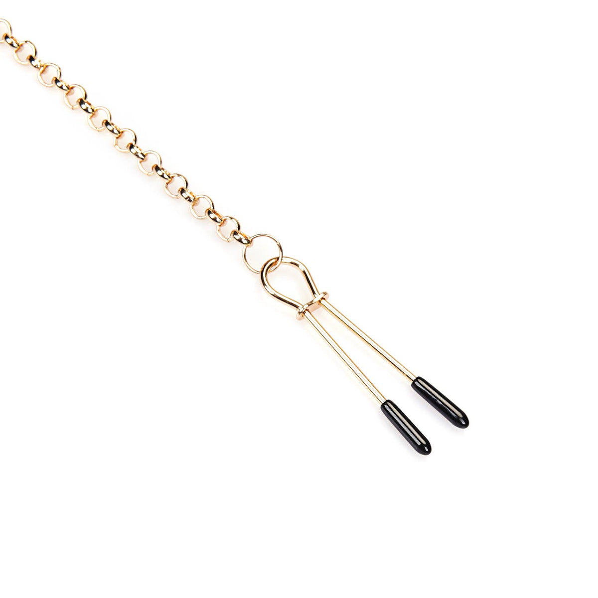 U shape Tweezer Nipple Clamps with Chain: Silver