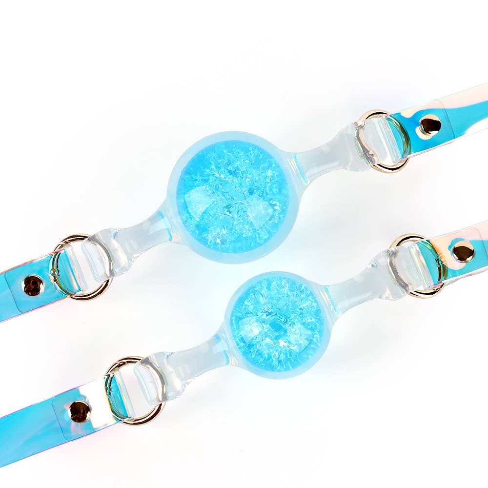 Crystal Ball Gag - Blue: S: 4 cm ball