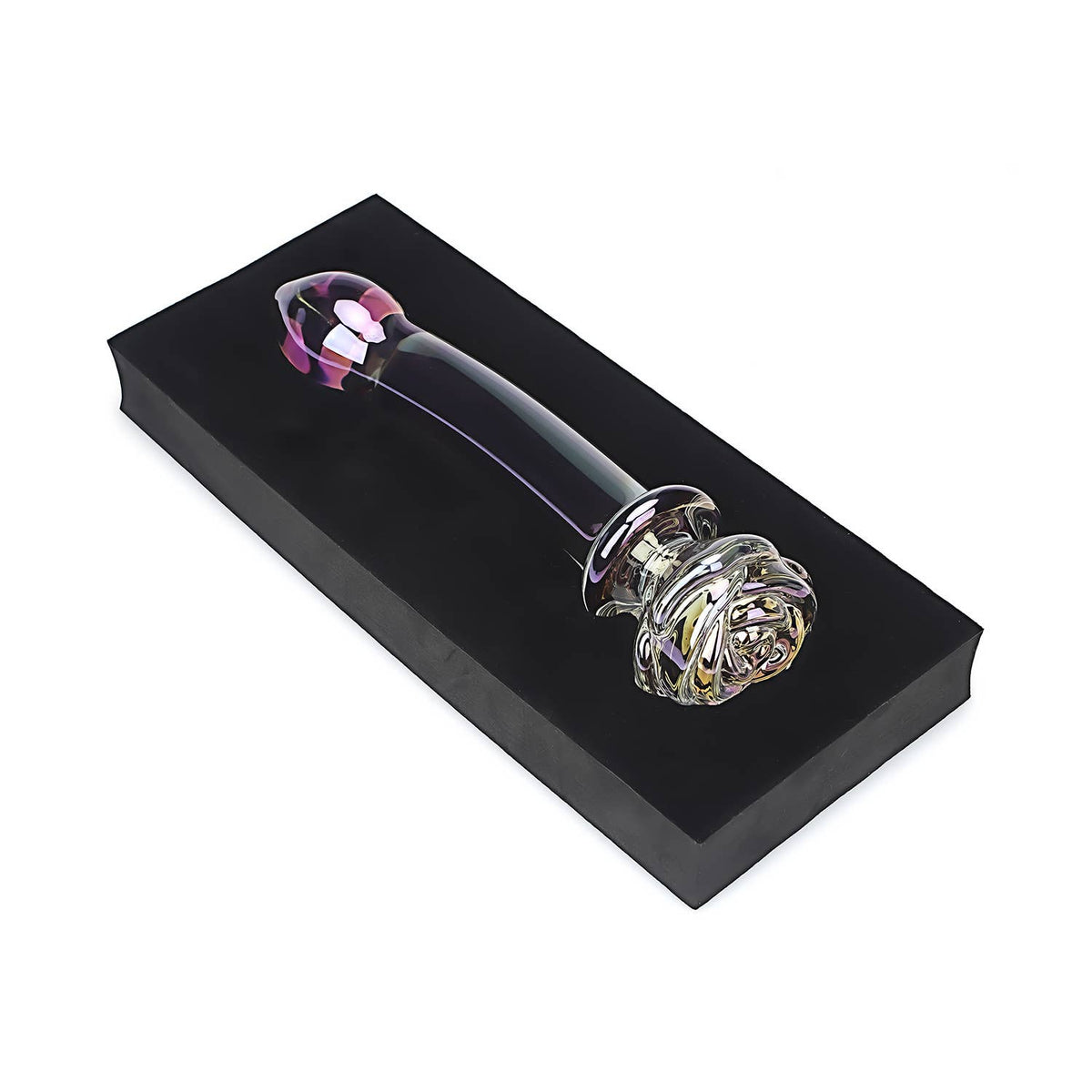 Liebe Seele Chroma Iridescent Sensual Glass Anal Butt Plug - Curved