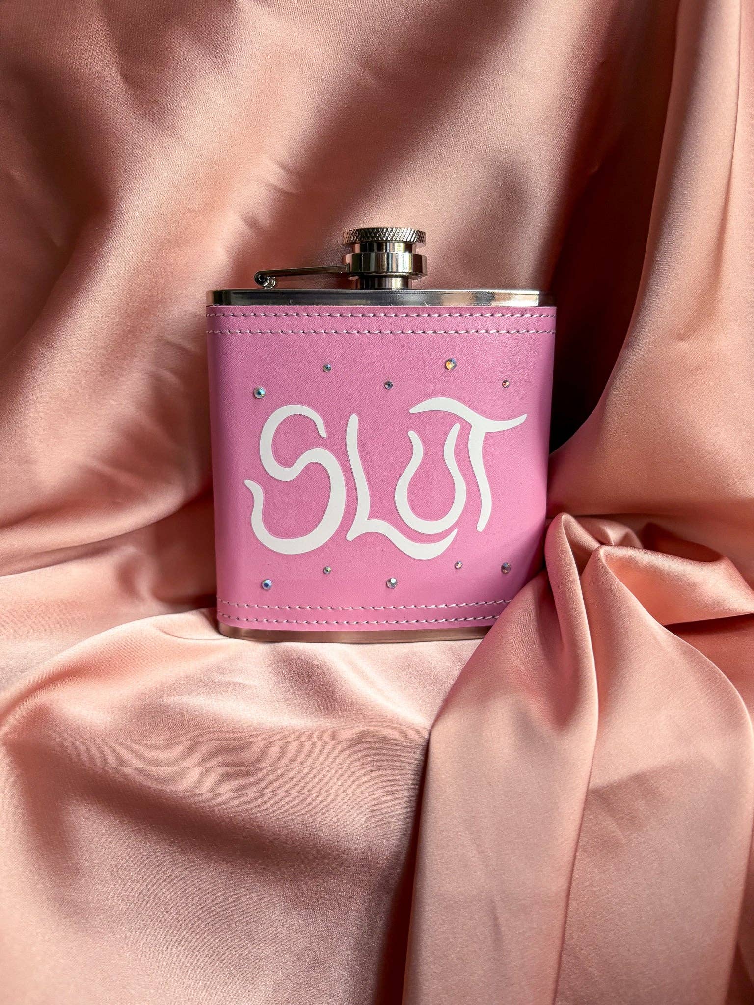 Pink slut hipflask