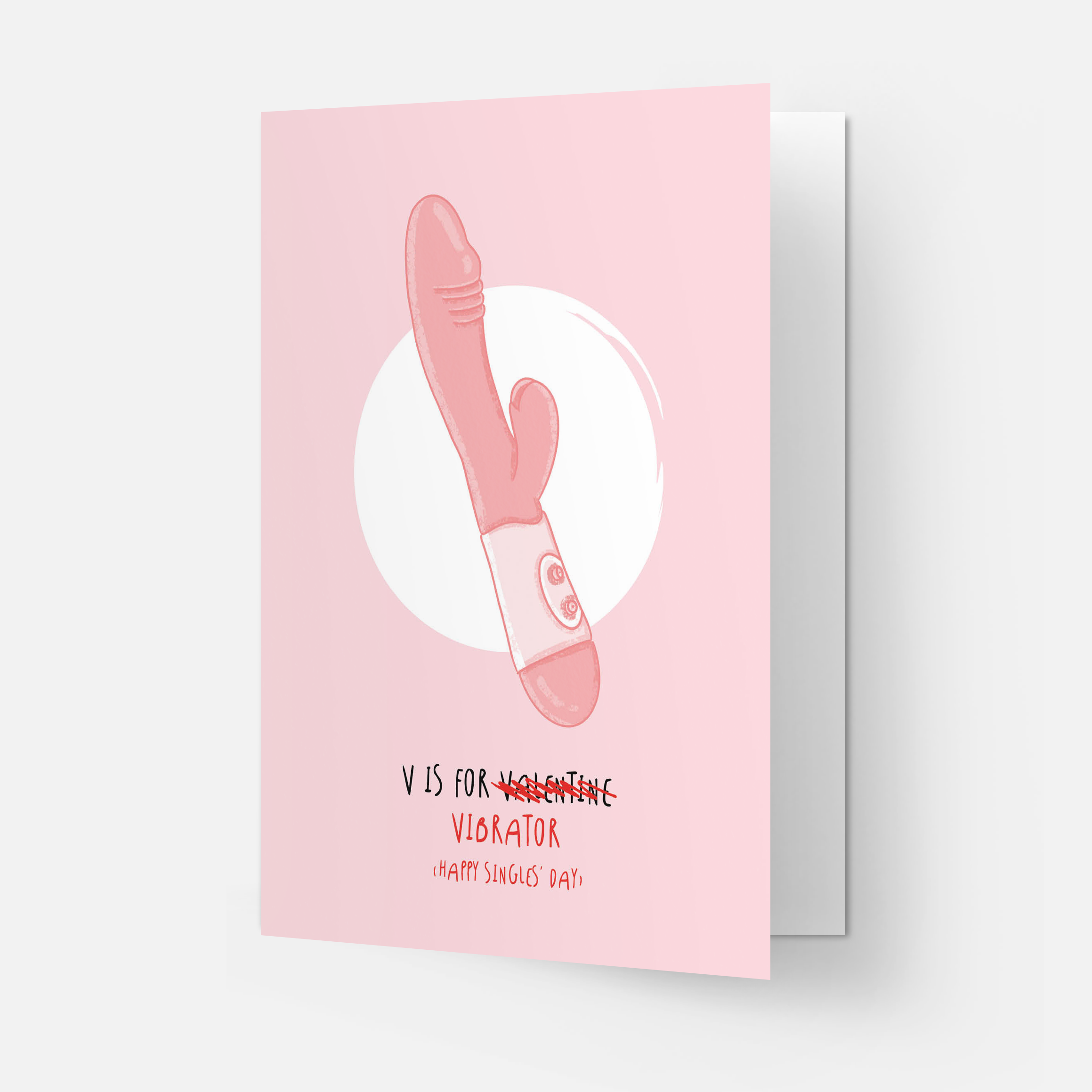 V is for vibrator greeting card: Double