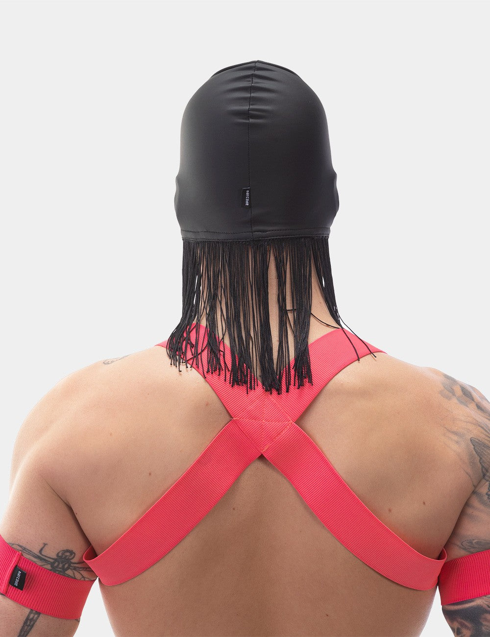 Fetish Hood "Theo" with Fringes Black
