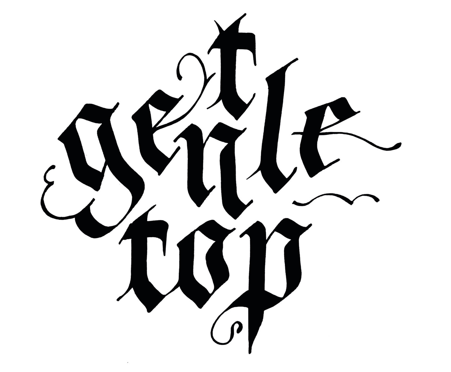 Iron-On Transfer "GENTLE TOP" Black