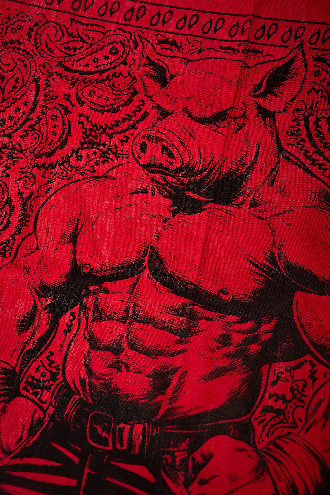 Muscle Pig Bandana — Bara Illustration