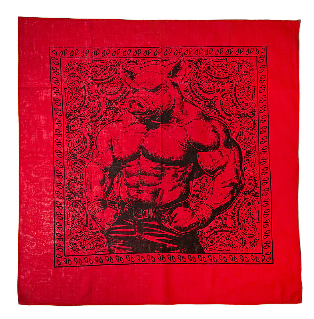 Muscle Pig Bandana — Bara Illustration