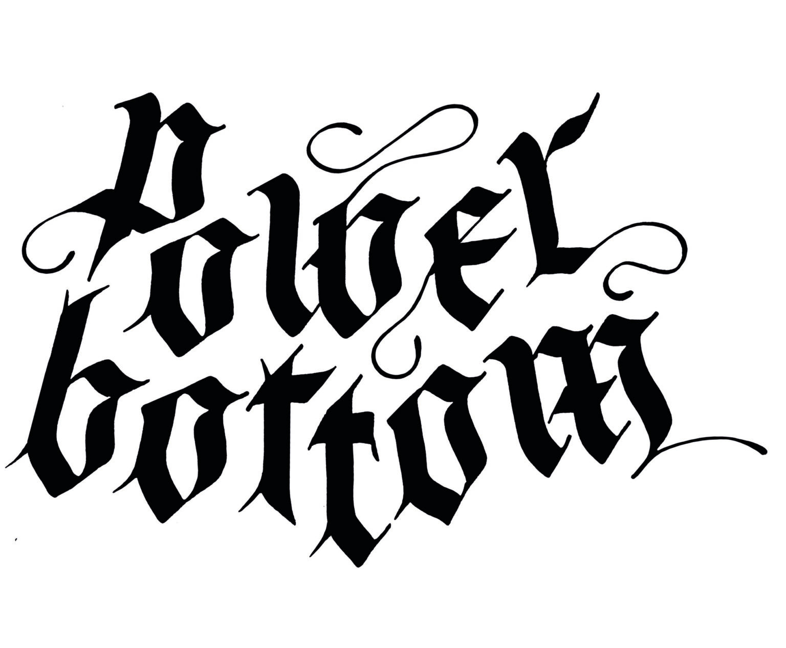 Iron-On Transfer "POWER BOTTOM" Black