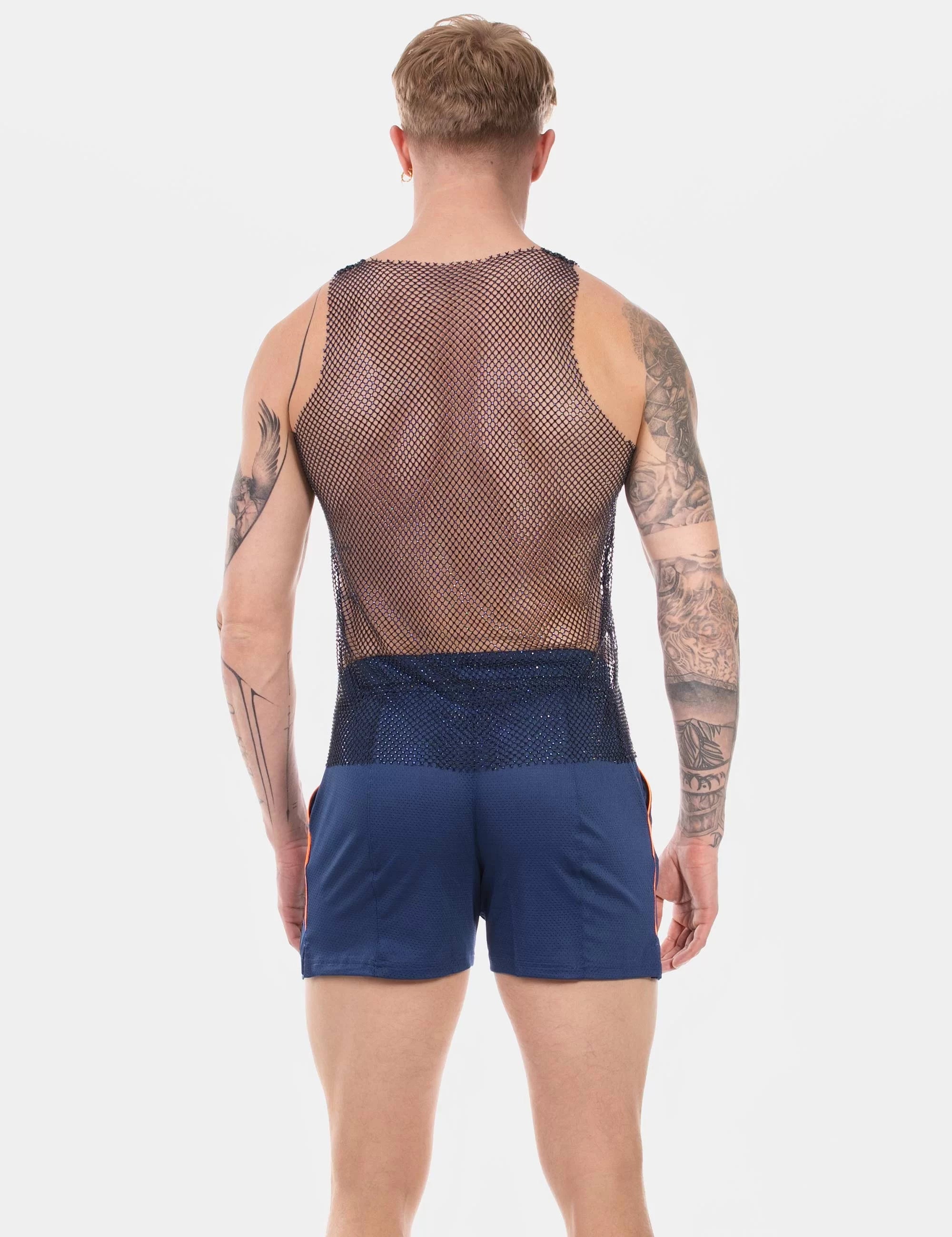 Shiny Tank Top "Blitzy" Navy