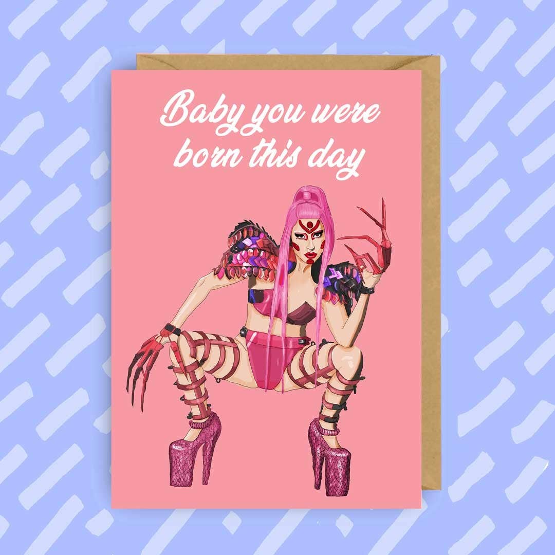 Lady Gaga Birthday card | Gay Pop Icons | LGBT: Born this day / Blank card